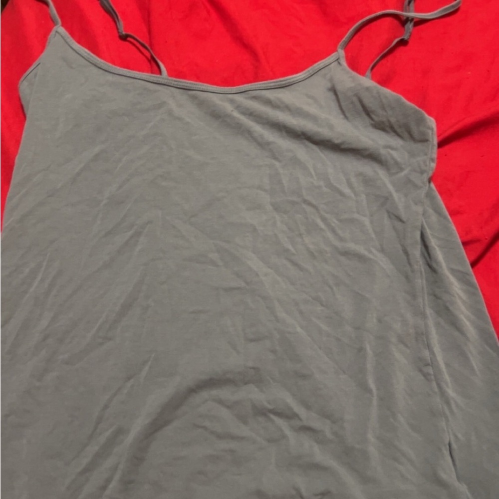 Gray Sleeveless Camisole Tank Top